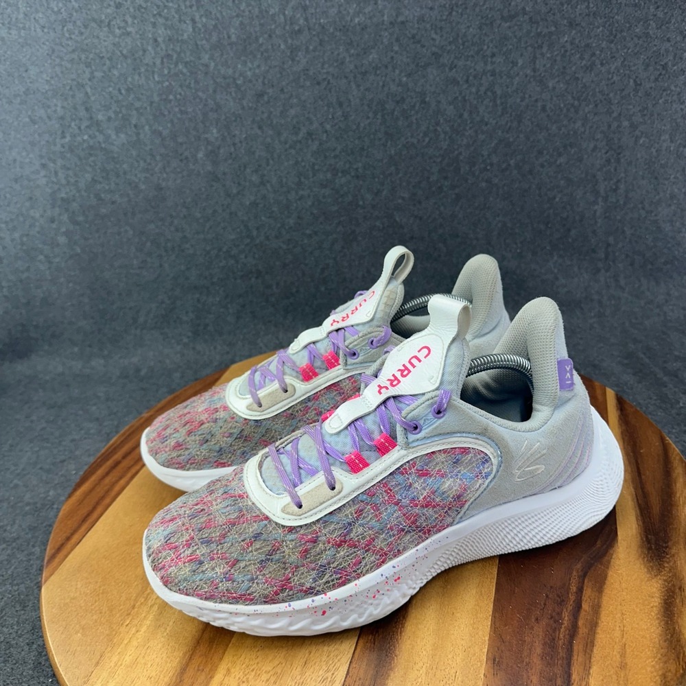 Under Armour Curry Flow 9 For The W Shoes Mens 9.5 Multi Color Low Top Sneakers - Picture 6 of 16